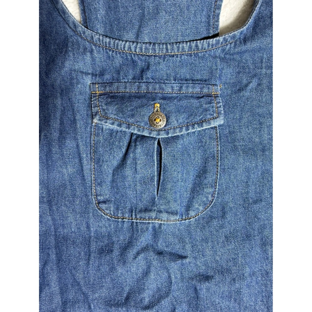 Match Denim Maxi Dress Womens 8 Blue Excellent Vintage Pinafore Made in USA 90s - Picture 4 of 7